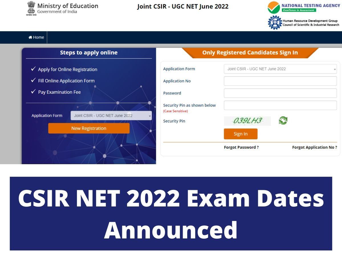 CSIR NET 2022 Exam Dates Announced At Official Website Csirnet Nta Nic