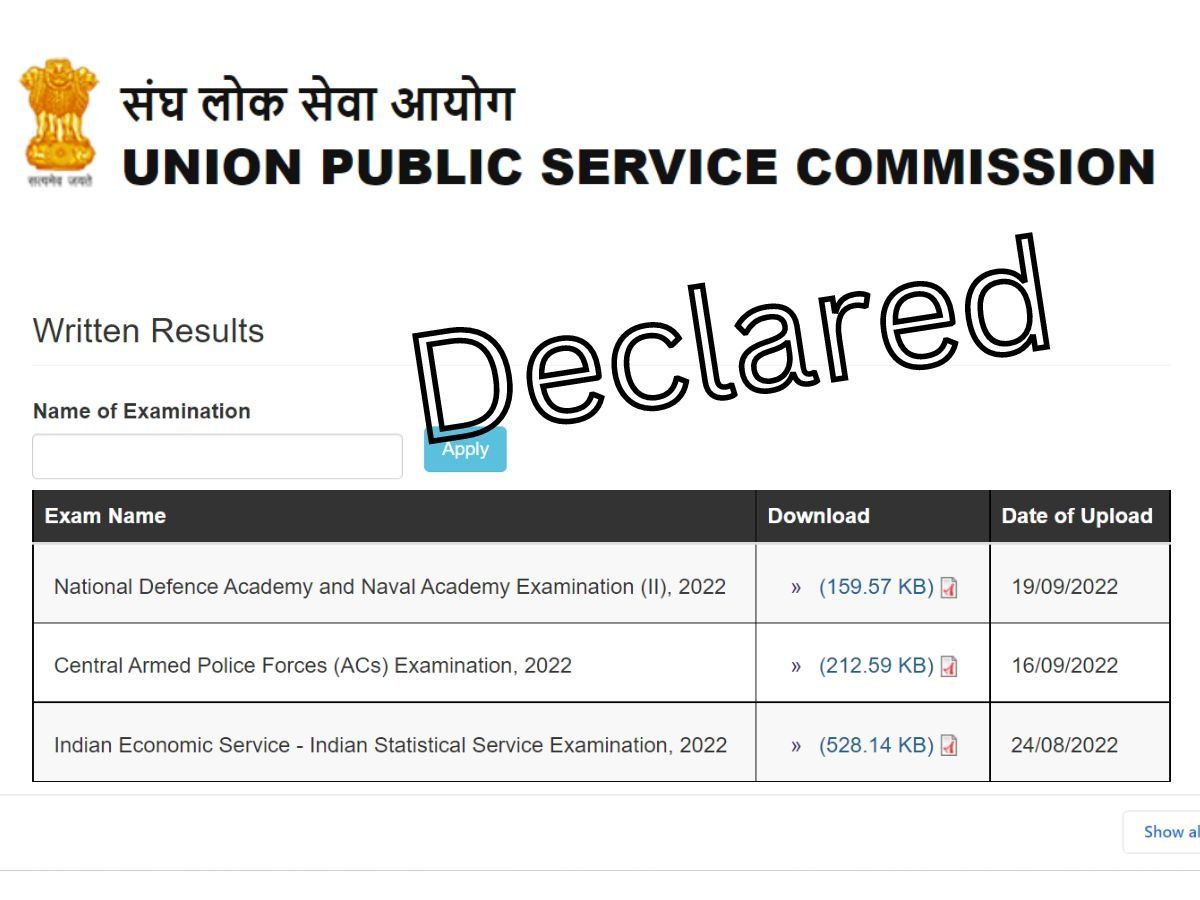 Union Public Service Commission Upsc Has Declared Nda Na Result