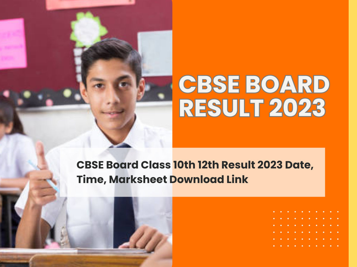 Cbse class 10th 12th result 2023 check marksheet download link on www