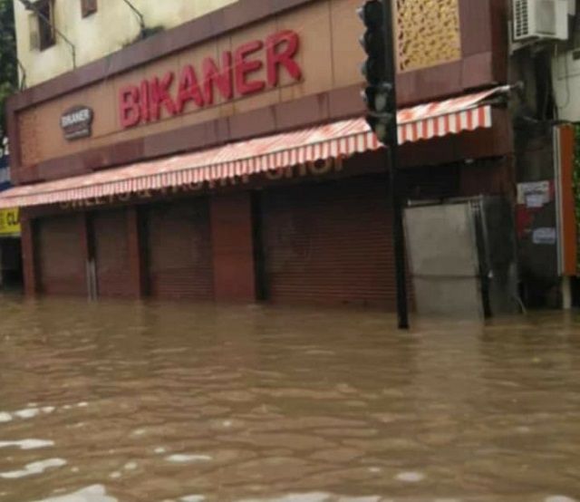Water Inside the Showroom in Patna