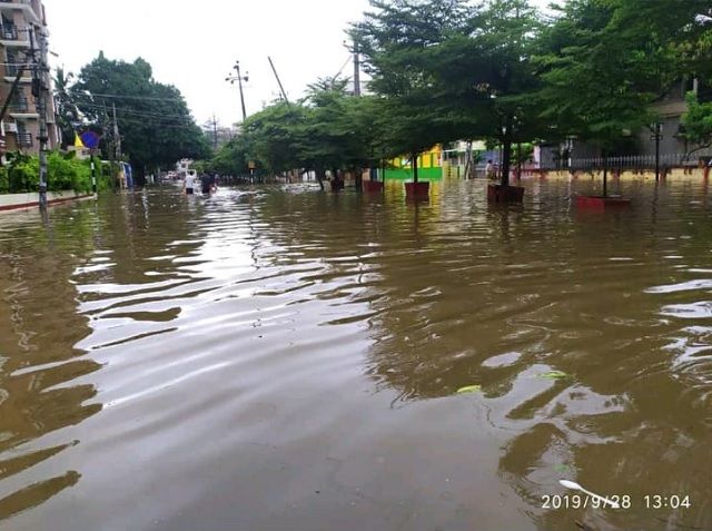 Water Inside the Showroom in Patna