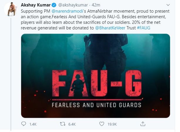 Akshay Kumar present FAU-G game