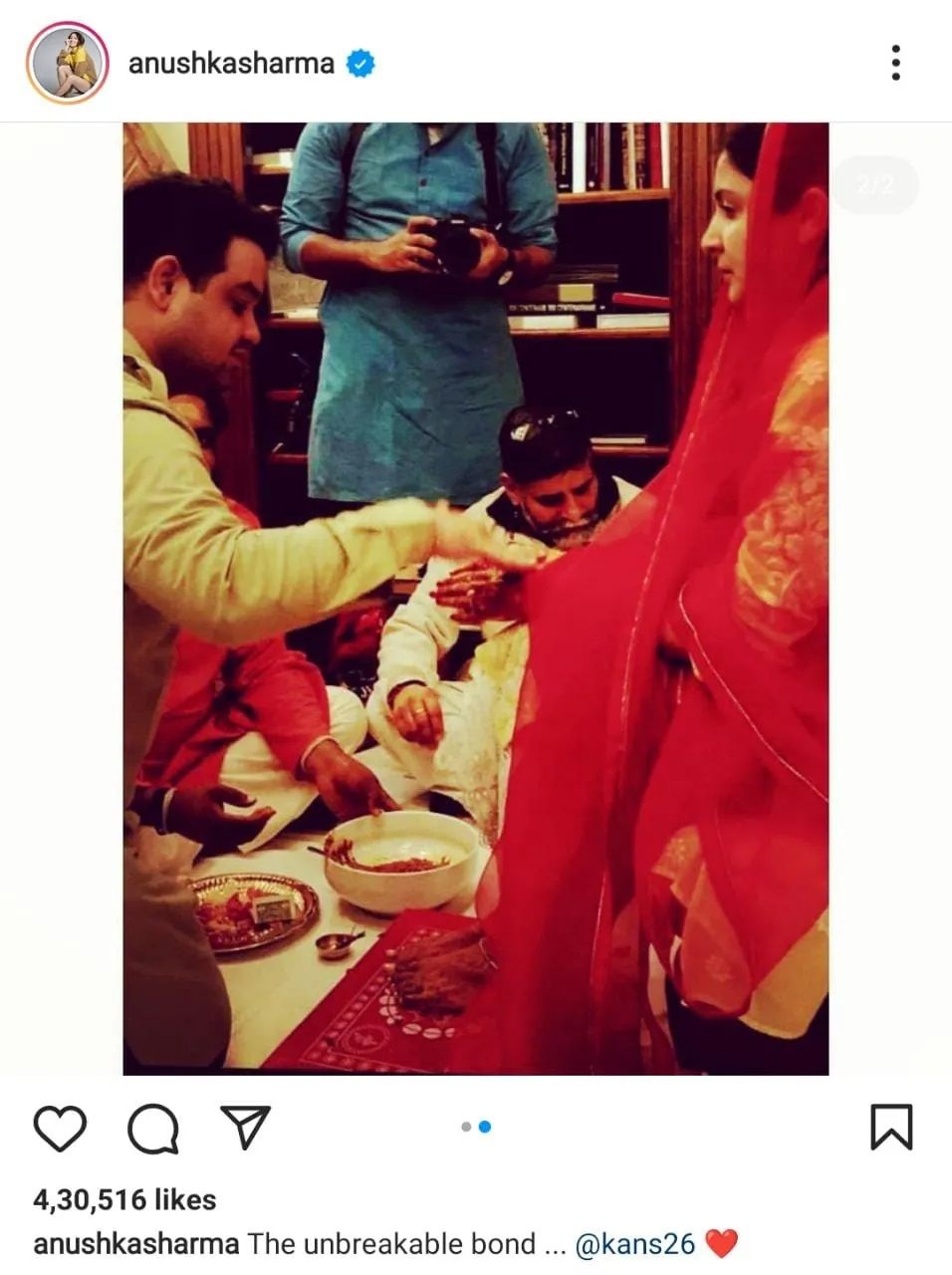 Anushka Sharma Raksha Bandhan post