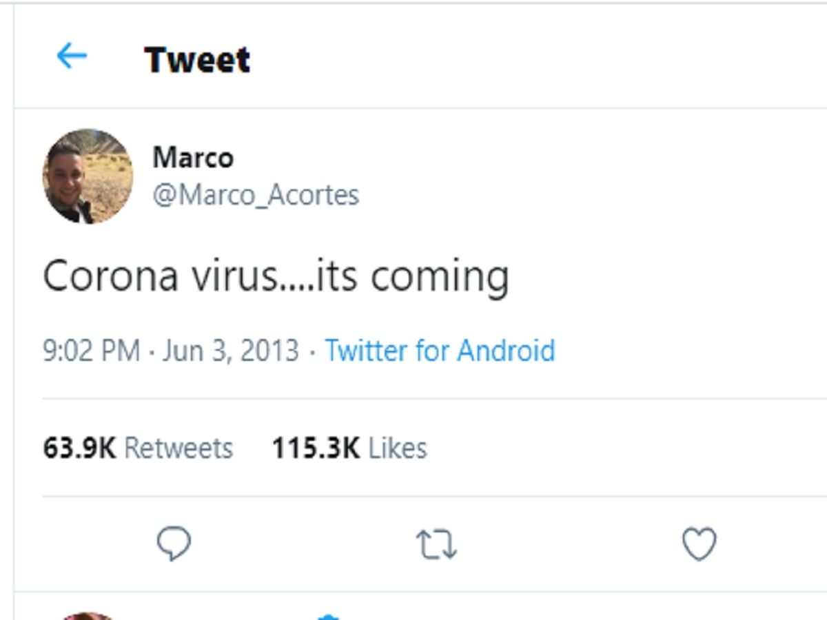 Corona virus is coming