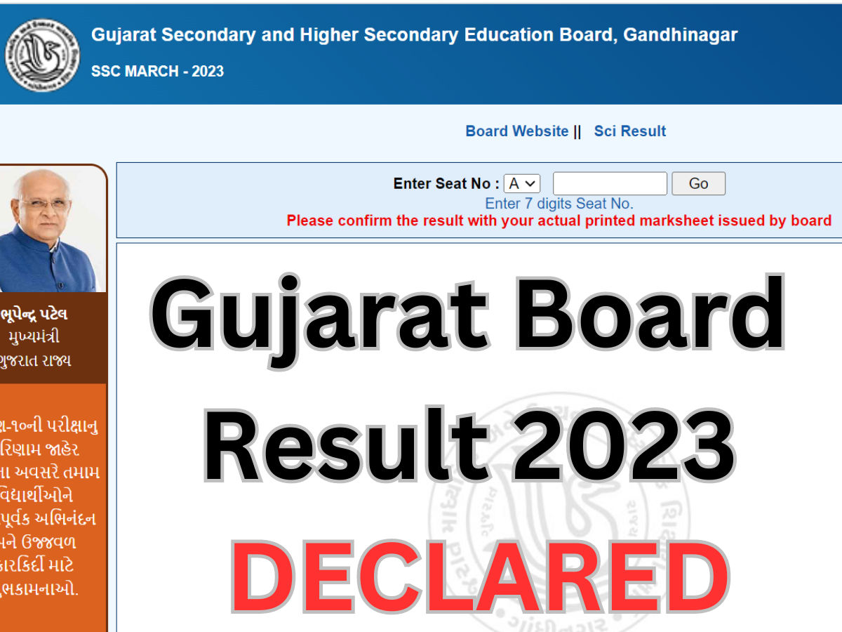 Gujarat Board Result 2023 Declared