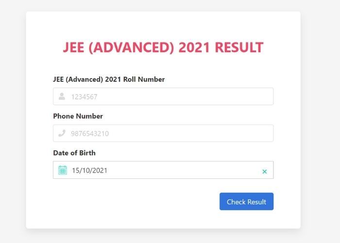 सीधे इस लिंक से चेक करें जेईई एडवांस 2021 रिजल्ट सीधे इस लिंक से चेक करें जेईई एडवांस 2021 रिजल्ट