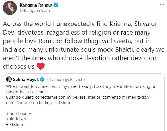 Kangana Ranaut Tweet