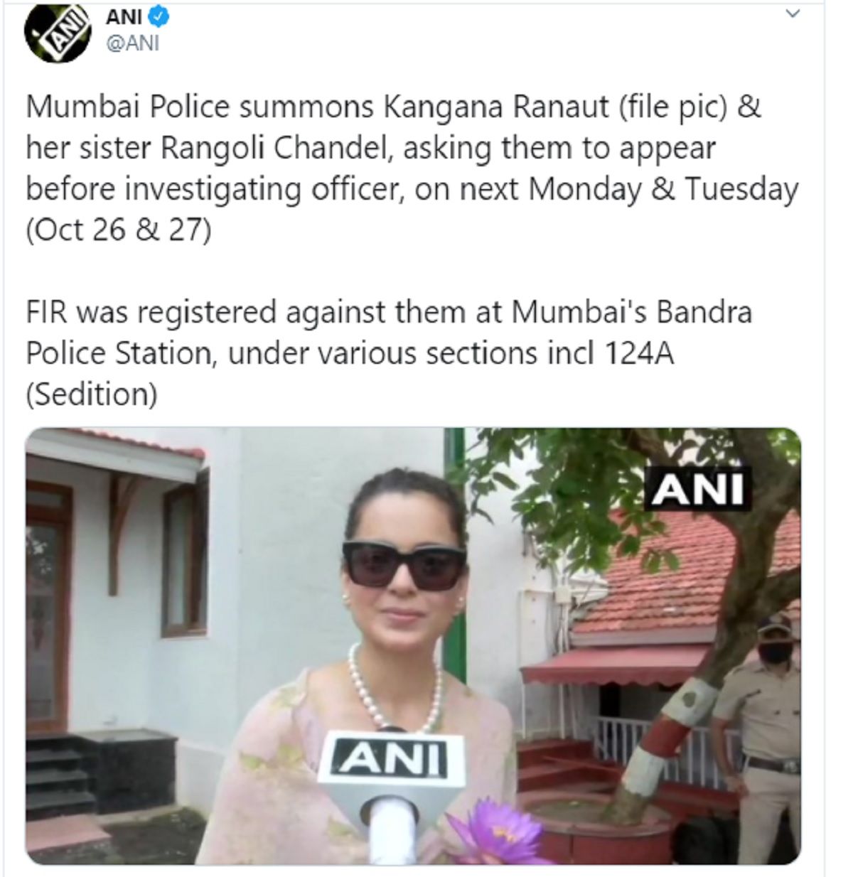 Kangna Ranaut summon