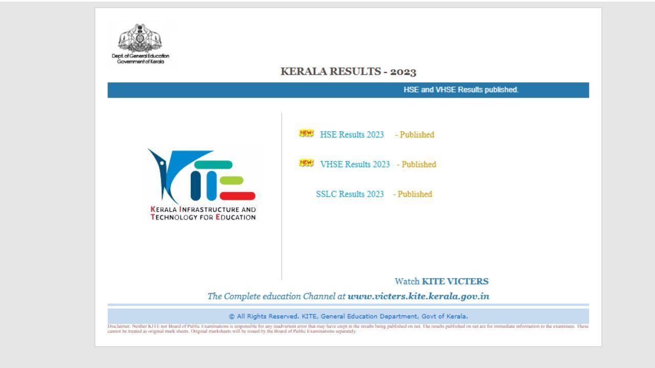 Kerala Plus Two 12th Result 2023 LIVE - वेबसाइट पर लिंक एक्टिव