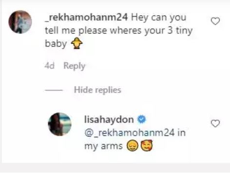 Lisa Haydon third baby