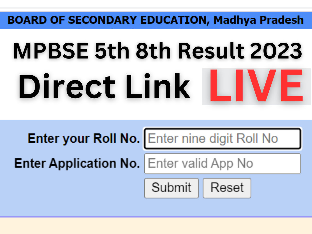 MPBSE, MP Board Class 5th, 8th, 10th, 12th Sarkari Result 2023