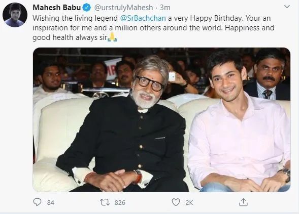 Mahesh wishes Big B