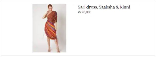 Mira Rajput B'day Sari dress price