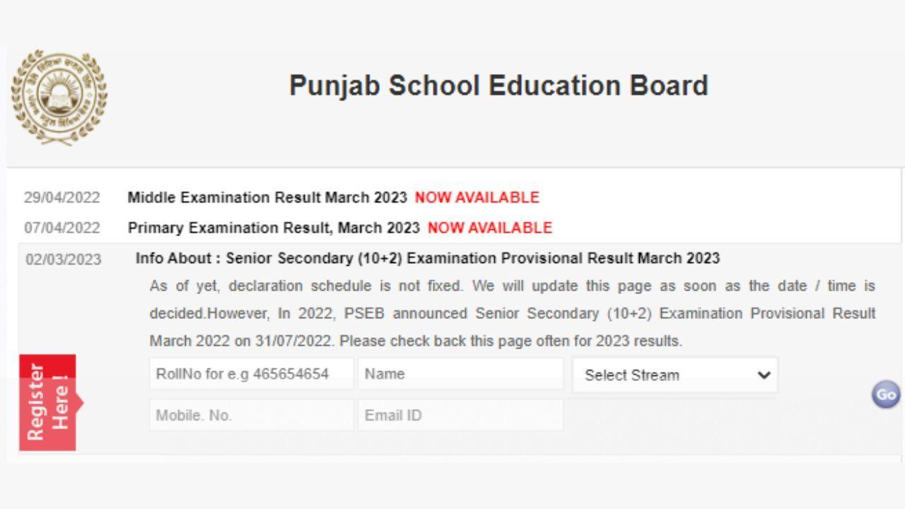 PSEB Punjab Board Class 8th Result 2023 LIVE - वेबसाइट पर जारी हुआ रिजल्ट PSEB Punjab Board Class 8th Result 2023 LIVE - वेबसाइट पर जारी हुआ रिजल्ट