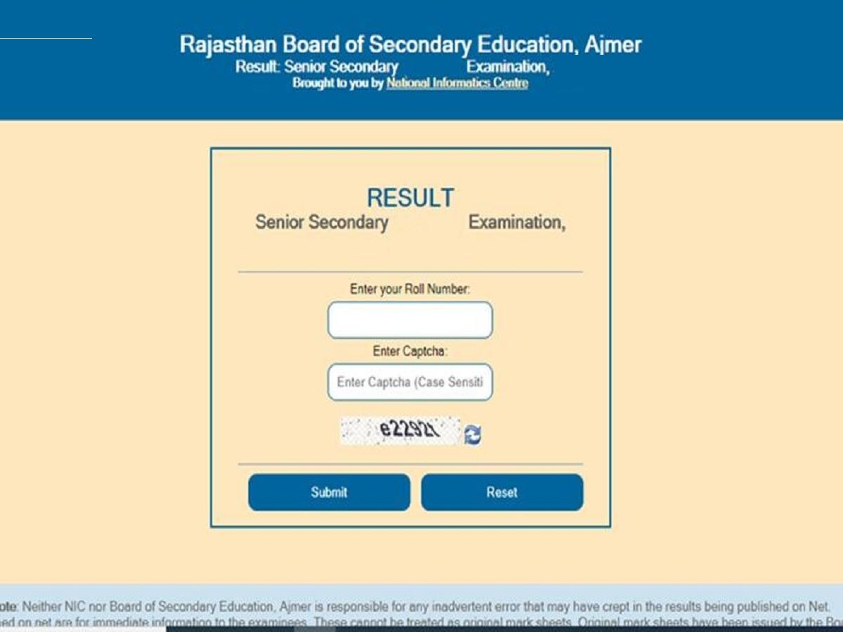 Rajeduboard.rajasthan.gov.in, RBSE 12th Arts Result 2022: Rajasthan ...