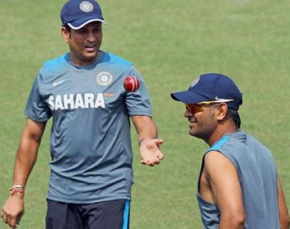 Sachin Tendulkar and MS Dhoni