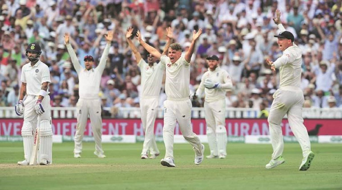 Sam Curran against India in 2018