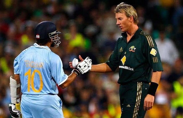 Sachin Tendulkar and Brett Lee