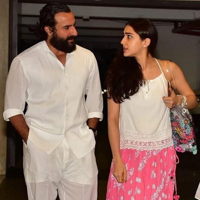 Saif Ali Khan and Sara Ali Khan