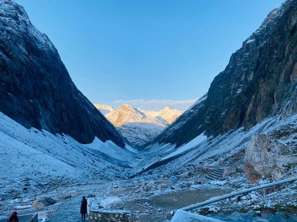 Amarnath Cave Temple snowfall pictures