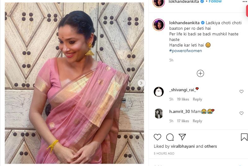 ankita lokhande post on women