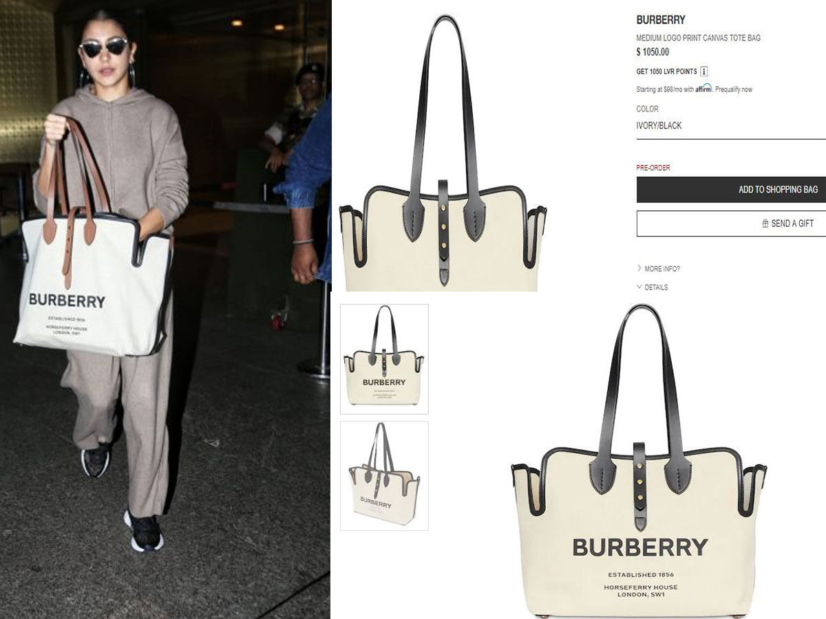 It's Expensive! Anushka Sharma flaunts a costly Burberry handbag worth Rs  92,000 at the airport