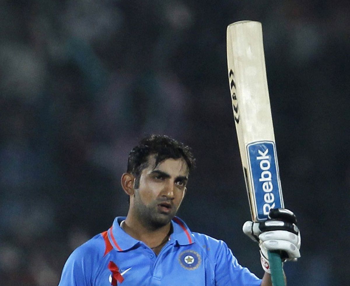 Gautam Gambhir against New Zealand in Jaipur 2010