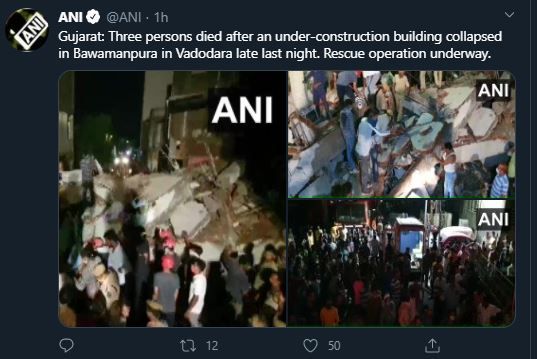 building collapsed in Bawamanpura in Vadodara