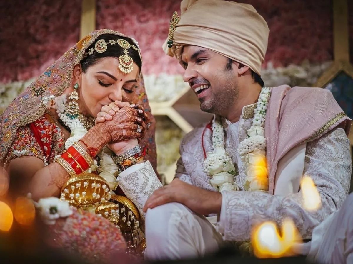 kajal aggarwal and gautam kitchlu wedding photo