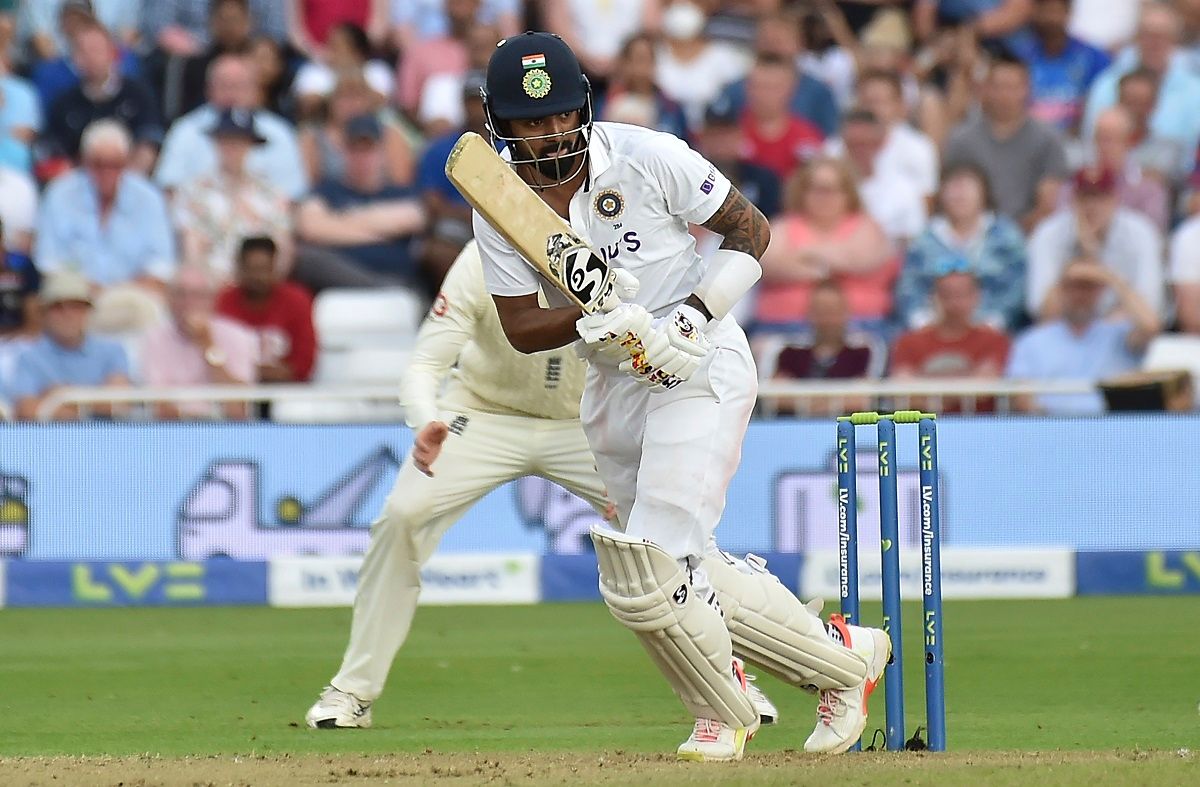 KL Rahul batting in Nottingham test