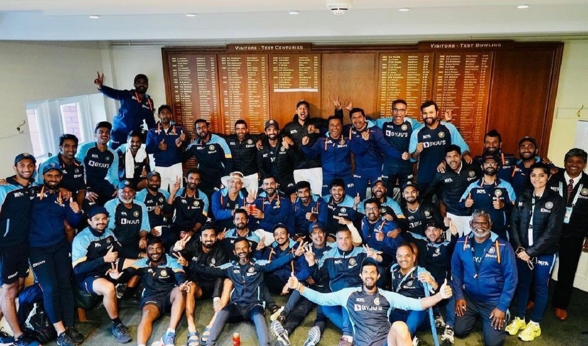 Indian cricket team celebration in Lord's dressing room