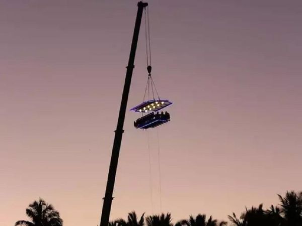 restaurant, fly dining, noida, flying restaurant 