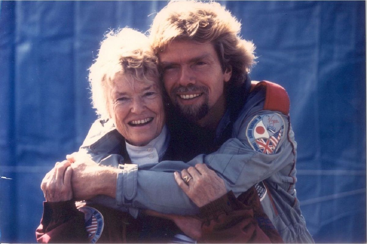 Richard Branson with mother Eve Branson