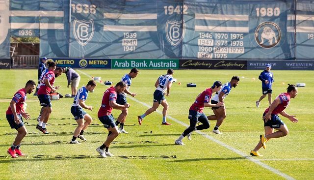 Australia rugby team warm up