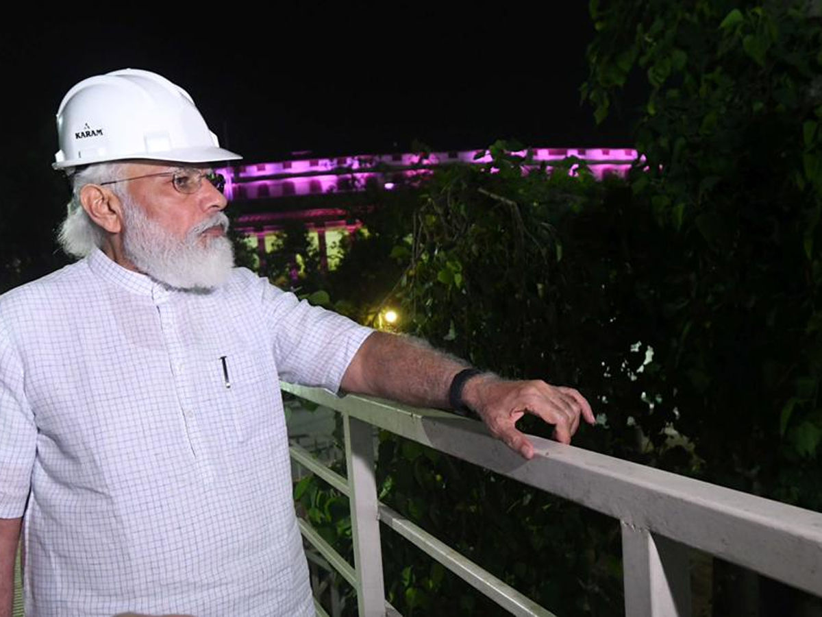 PM Modi at central vista site