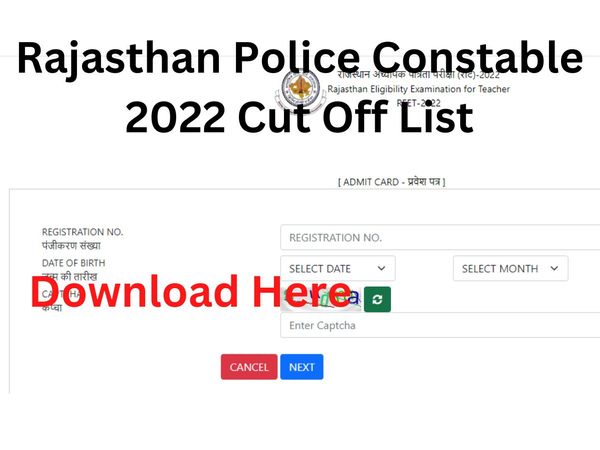 rajasthan police constable cut off,rajasthan police constable cut off 2022
