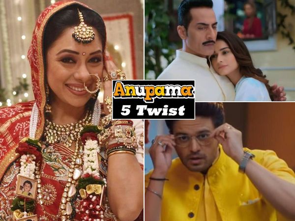 Anupamaa 5 major upcoming twists| Anupamaa Spoiler 5 twists| Anuj's aunty Major entry in Anupamaa wedding big Twist| Kinjal Strained pregnancy Bapuji fulfill Badi Baa promise, Samar and Malvika’s friendship began