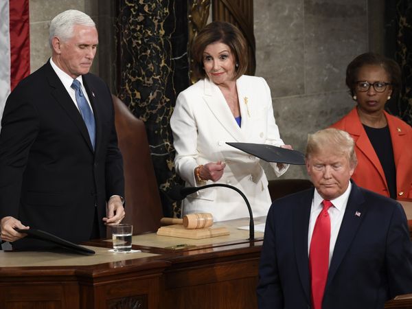 Donald Trump refuses to shake hand with Nancy Pelosi during State of the Union speech watch video