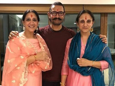 Aamir Khan with sister Aamir Khan with sister