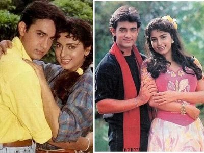 Aamir khan and juhi chawla Aamir khan and juhi chawla