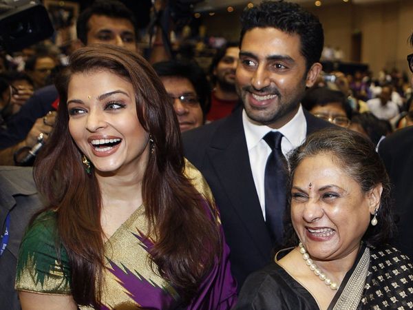 Abhishek Aishwarya and Jaya Bachchan