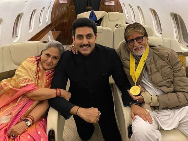 Abhishek Amitabh and Jaya Bachchan