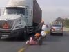 Woman Save Son From getting crushed under a truck Watch Shocking Accident Viral Video