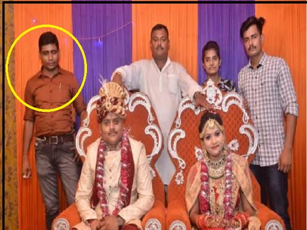 Photos of Vikas Dubey and Police cop KK Sharma went viral during Amar Dubey wedding