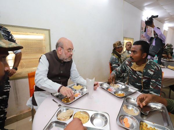 Amit Shah Meets with injured security personnel in Raipur and address at Basaguda CRPF Camp, Chhattisgarh