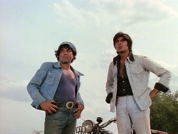 Amitabh Bachchcan and Dharmendra in Sholey film