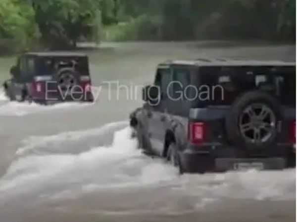 Anand Mahindra Shared Video Of Thar Crossing Flooded River