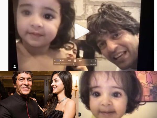 Ananya with Father Chunky Panday