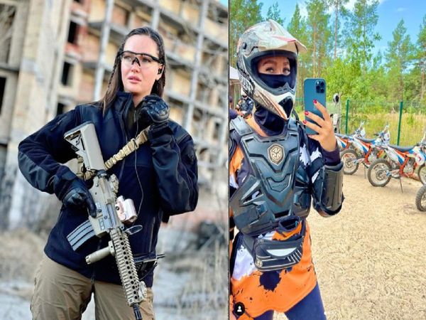 Ukraine beauty queen Anastasiia Lenna apparently taken up arms as she joins the military to fight against the Russians