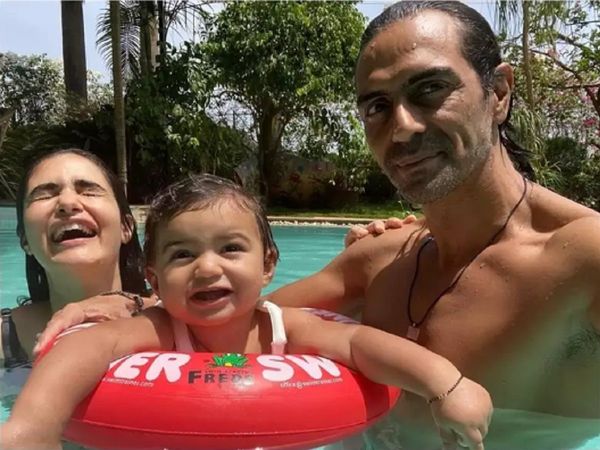 Arjun Rampal and Gabriella Demetriades son Arik